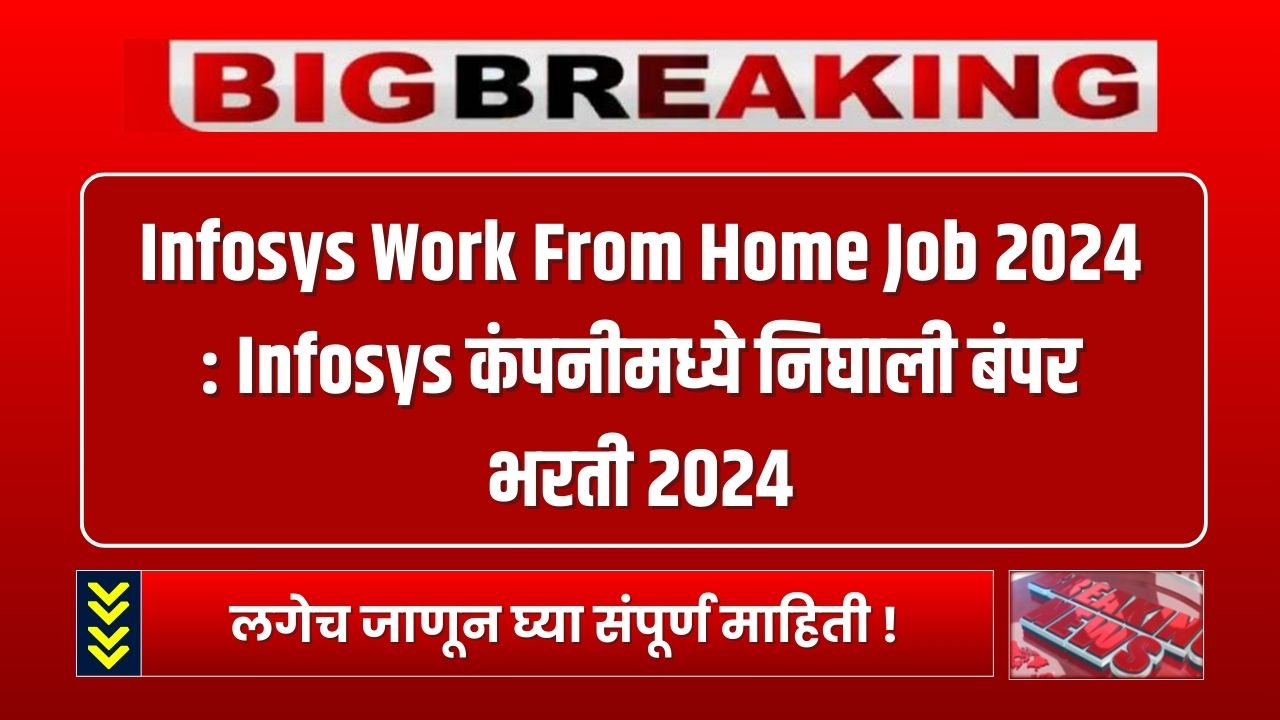 Infosys Work From Home Job 2024